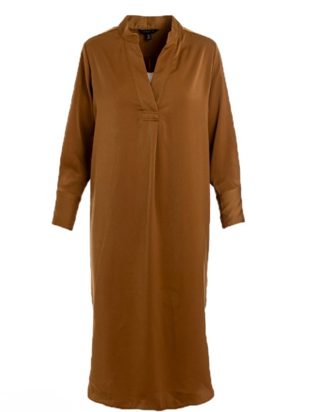 Banana Republic Long Sleeve Tunic Dress in a Coppery-Camel Brown